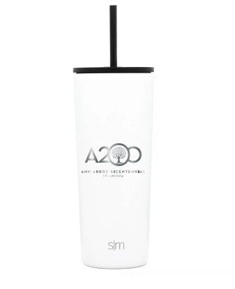 Ann Arbor Bicentennial Tumbler - Winter White