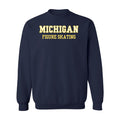 Michigan Figure Skating Maize Block Crewneck - Navy