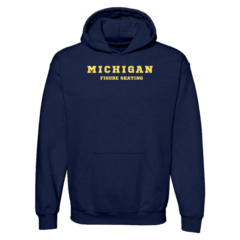 Michigan Figure Skating Arch Hooded Pullover - Navy