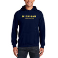 Michigan Figure Skating Arch Hooded Pullover - Navy