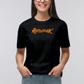 RunPlayBack Brush Logo T-Shirt - Black