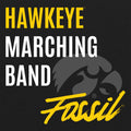 Hawkeye Marching Band Fossil Script T-Shirt - Vintage Black