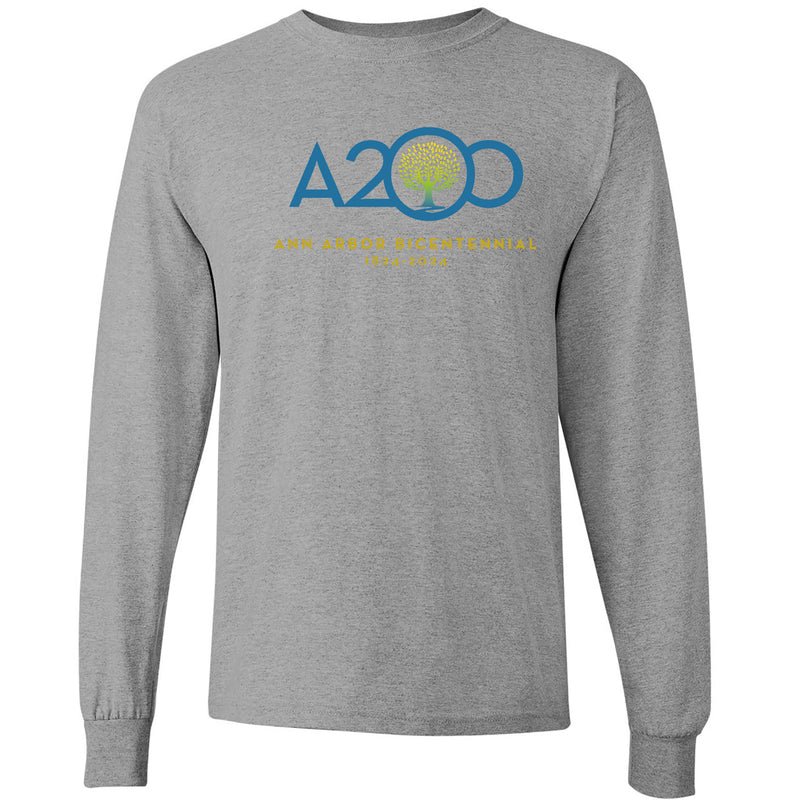 Ann Arbor Bicentennial Unisex Longsleeve - Sport Grey