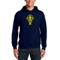 miSHEgan Hooded Pullover Sweatshirt - Navy