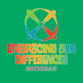 Embracing Our Differences Michigan Youth T-Shirt -  Irish Green