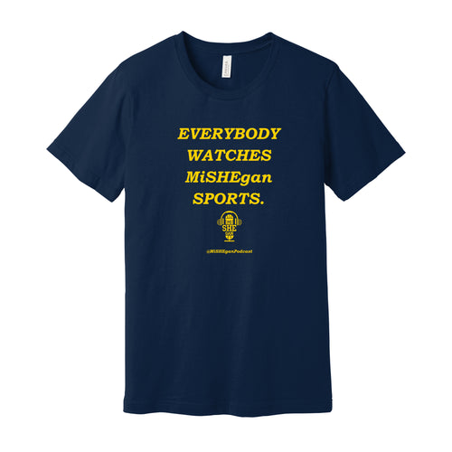 Everyone Watches miSHEgan Sports Jersey Tee - Navy