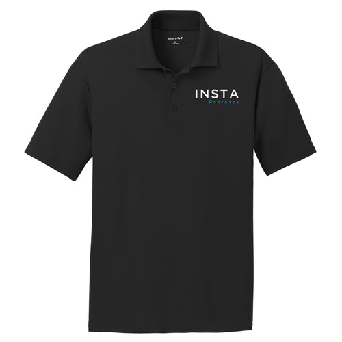 Insta Mortgage Unisex PosiChange RacerMesh Polo - Black