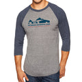 Veterans Memorial Park 3/4 Sleeve Baseball Raglan - Premium Heather / Vintage Navy