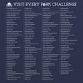 Visit Every Park Challenge Unisex T-Shirt - Vintage Navy