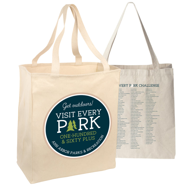 Visit Every Park Cotton Tote Bag - Natural