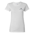 Blanton Turner Womens Color Logo Cotton T-Shirt - White