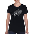 She Rock Guitar Logo Ladies Cotton Tee - Black