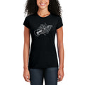 She Rock Guitar Logo Ladies Cotton Tee - Black