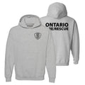 Ontario Fire Maltese Cross Logo Hooded Sweatshirt- Sport Grey