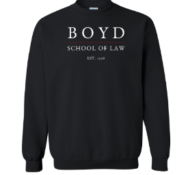 Boyd Apparel School of Law Crewneck Sweatshirt- Black