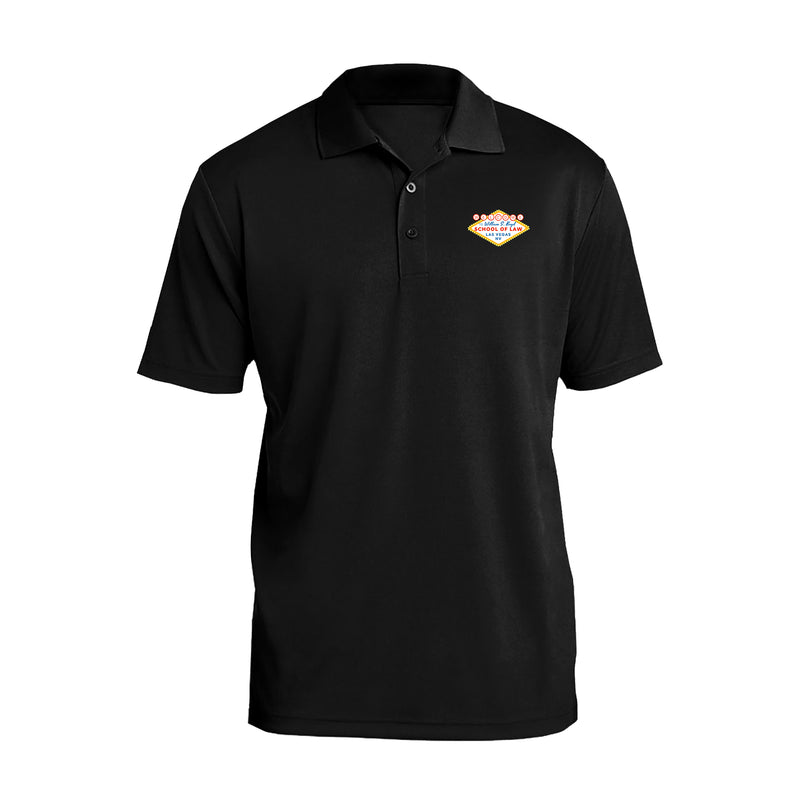 Boyd Apparel Vegas Sign Mesh Polo- Black