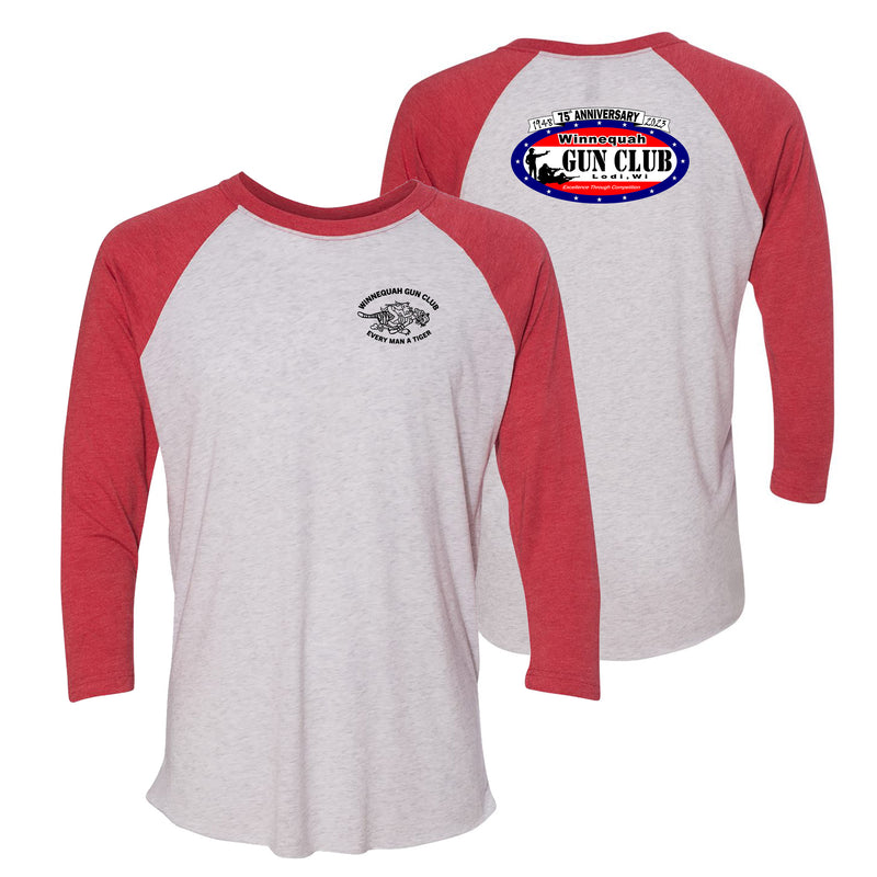 WGC - Anniversary 2 Raglan - Red / Heather White