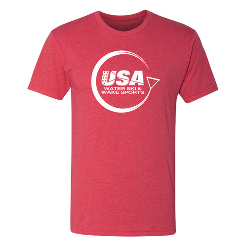 USAWSWS - Circular White Logo T-Shirt - Vintage Red