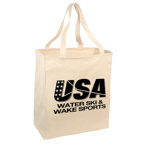 USAWSWS - Classic Black Logo Tote - Cream