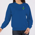 Words of Wonder IYKYK Embroidered Pullover Crewneck Sweatshirt- Royal