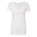 NYPD TRIATHLON SBRC LADIES V-NECK- HEATHER WHITE